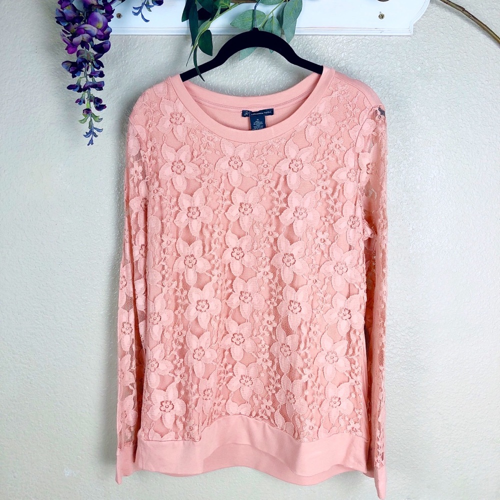Adrianna Papell | Floral Lace Long Sleeve 🌸💖